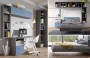 Cameretta OMNIA 6.05 - particolare letto, armadio e zona studio.