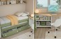 Cameretta per bambini VOLO C004 - cassetti inferiore e zona studio