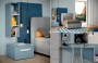 Cameretta VOLOAC102 - Comodino e pensile, letto e zona studio