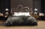 Letto matrimoniale in ferro CAPRICCIO - grigio polvere