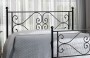 Letto matrimoniale in ferro Firenze - nero grafite testiera