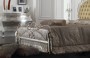Letto matrimoniale in ferro Angelica - foglia argento pediera