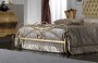 Letto matrimoniale in ferro Angelica - foglia Oro - pediera