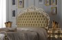 Letto matrimoniale in ferro Angelica - foglia Oro - testiera