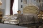 Letto matrimoniale in ferro Angelica - foglia Oro