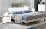 Camera da letto Giulia - Olmo e bianco lucido letto e comodino