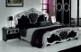 Camera da letto Sara Black 06 Silver- Letto e comodino