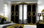 Camera da letto Sara Black 06 gold - Armadio 6 ante