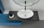 Mobile Arredo Bagno BG018 - lavabo tuttofuori in ceramica e piano in legno