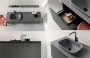 Mobile Arredo Bagno BG005 - particolari lavabo, cassetto e base sospesa