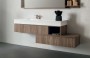 Mobile Arredo Bagno BG010 - base sospesa e piano integrato.