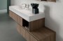 Mobile Arredo Bagno BG010 - particolare top integrato e lavabo.