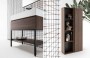 Mobile arredo bagno UP015 - particolare base portalavabo e colonna.