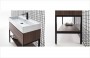 Mobile arredo bagno UP015 - particolare lavabo e struttura in alluminio.