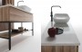 Mobile arredo bagno UP017 - particolare base portalavabo e lavabo.