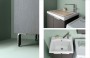 Mobile arredo bagno UP027 - particolare base portalavabo e lavabo.