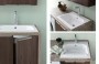 Mobile arredo bagno UP029 - particolare base portalavabo 2 ante e lavatoio.