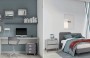 Cameretta VOLO AC116 - zona studio, letto e comodino.