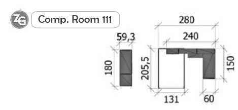 Misure cameretta Room 111