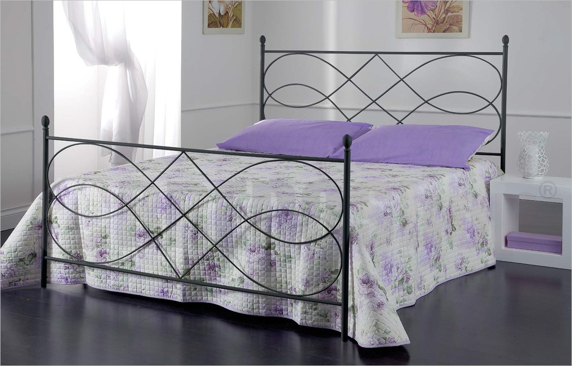 letto in ferro battuto sospiro ales colore ferro nero grafite